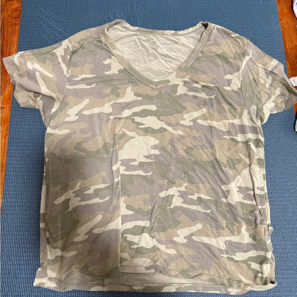 American Eagle Outfitters Soft & Sexy Camo Tee